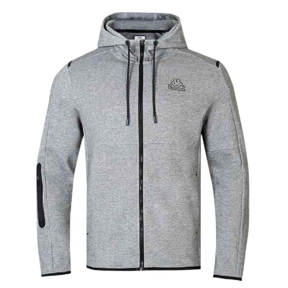 Kappa Mens Regular Full Zip Hoodie / Grey Marl Marl